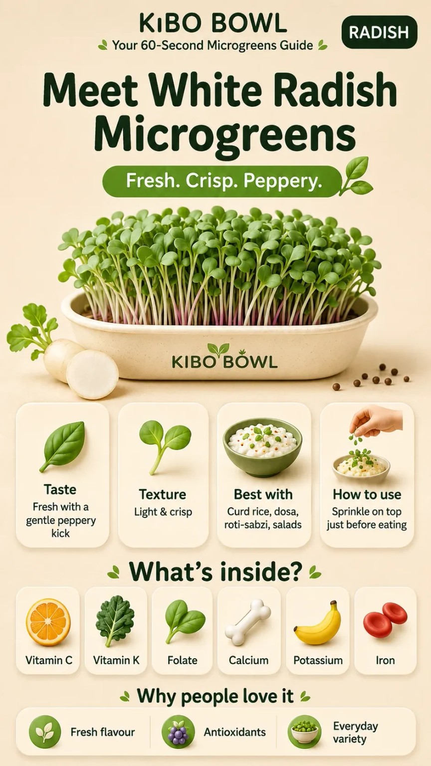 White radish microgreens education guide